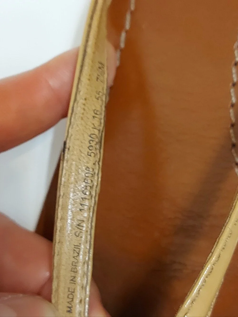 Tory Burch Brown Leather Flip Flop Sandals with Tan Straps and Gold Medallion